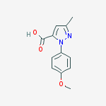 Structure of 2-(4-METHOXY-PHENYL)-5-METHYL-2H-PYRAZOLE-3-CARBOXYLIC ACID