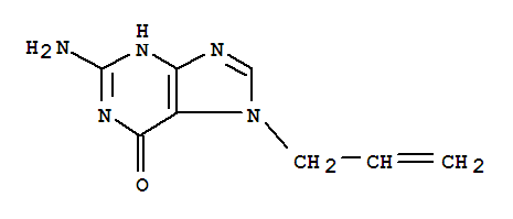 Structure of 2-amino-7-(prop-2-en-1-yl)-3,7-dihydro-6H-purin-6-one