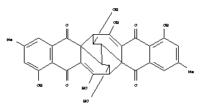 Structure of Rugulosin, (1S,1'S,2R,2'R,3S,3'S,9ar,9'ar)-