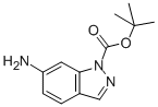 Structure of 1-BOC-6-AMINO-INDAZOLE
