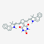 5-[2,5-BIS-[2-(1,1,3-TRIMETHYL-1,3-DIHYDRO-BENZO[E]INDOL-2-YLIDENE)-ETHYLIDENE]-CYCLOPENTYLIDENE]-1,3-DIMETHYL-PYRIMIDINE-2,4,6-TRIONE结构式