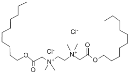 N1,N2-二[2-(癸基氧基)-2-氧代乙基]-N1,N1,N2,N2-四甲基-1,2-乙烷二氯化铵 的化学结构式