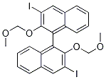Structure of 1,1'-Binaphthalene, 3,3'-diiodo-2,2'-bis(methoxymethoxy)-, (1S)-