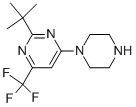 2-tert-Butyl-4-(piperazin-1-yl)-6-trifluoromethyl-pyrimidine结构式
