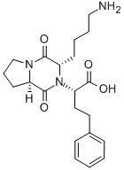 Structure of (2S)-2-[(3S,8aR)-3-(4-Aminobutyl)-1,4-dioxohexahydropyrrolo[1,2-a]pyrazin-2(1H)-yl]-4-phenylbutanoic Acid