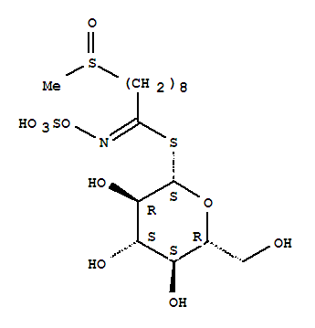 9-(Methylsulfinyl)-N-(sulfooxy)nonanimidothioic acid S-(β-D-glucopyranosyl) ester结构式