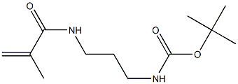 Structure of Carbamic acid, [3-[(2-methyl-1-oxo-2-propenyl)amino]propyl]-,1,1-dimethylethyl ester