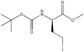 (2R)-2-[[叔丁氧羰基]氨基]-4-碘丁酸甲酯结构式