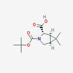 Structure of (1R,2S,5S)-3-(tert-butoxycarbonyl)-6,6-dimethyl-3-azabicyclo[3.1.0]hexane-2-carboxylic acid
