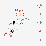 Structure of Sodium;(4bs,8r,8ar)-8-carboxy-4b,8-dimethyl-2-propan-2-yl-5,6,7,8a,9,10-hexahydrophenanthrene-3-sulfonate;pentahydrate