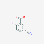 Benzoic acid, 5-cyano-2-iodo-, methyl ester结构式