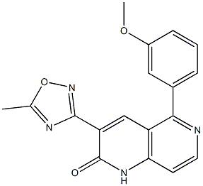 Structure of 5-(3-Methoxyphenyl)-3-(5-Methyl-1,2,4-oxadiazol-3-yl)-1,6-Naphthyridin-2(1H)-one