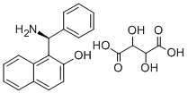 Chemical structure of (S)-(+)-1-(ALPHA-AMINOBENZYL)-2-NAPHTHOL TARTARATE