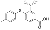 Structure of 4-[(4-METHYLPHENYL)THIO]-3-NITROBENZOIC ACID