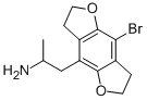 2-(8-BROMO-2,3,6,7-TETRAHYDRO-BENZO[1,2-B:4,5-B']DIFURAN-4-YL)-1-METHYL-ETHYLAMINE结构式
