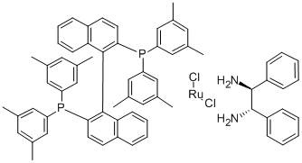 Structure of Dichloro{(S)-(-)-2,2-bis[di(3,5-xylyl)phosphino]-1,1-binaphthyl}[(1S,2S)-(-)-1,2-diphenylethylenediamine]ruthenium(II)