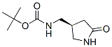 Structure of Carbamic acid, [[(3S)-5-oxo-3-pyrrolidinyl]methyl]-, 1,1-dimethylethyl ester