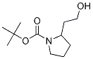 Structure of 1-Pyrrolidinecarboxylic acid, 2-(2-hydroxyethyl)-, 1,1-dimethylethyl ester