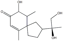 Structure of 2-[(1S)-1,2-Dihydroxy-1-methylethyl]-9-hydroxy-6,10-dimethylspiro[4.5]dec-6-en-8-one