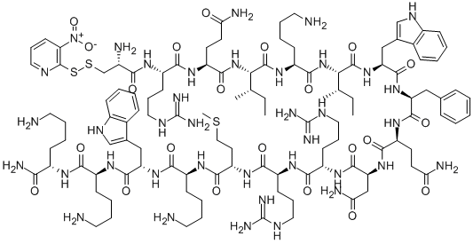 Structure of C(NPYS)-RQIKIWFQNRRMKWKK-NH2