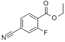 Structure of Benzoic acid,4-cyano-2-fluoro-, ethyl ester
