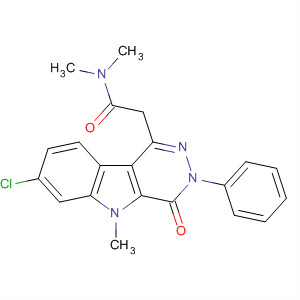 Structure of 2-(7-Chloro-5-methyl-4-oxo-3-phenyl-4,5-dihydro-3H-pyridazino[4,5-b]indol-1-yl)-N,N-dimethylacetamide