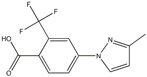 Structure of 4-(3-Methyl-1H-pyrazol-1-yl)-2-trifluoromethylbenzoic acid