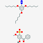 Structure of 2,4,6-TRIS(HEXYLOXY)BENZENEDIAZONIUM 5-BENZOYL-4-HYDROXY-2-METHOXYBENZENESULFONATE