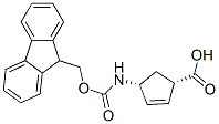 (+)-(1R,4S)-N-FMOC-4-氨基环戊-2-烯羧酸结构式