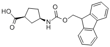 Structure of (+)-(1S,3R)-N-FMOC-3-AMINOCYCLOPENTANECARBOXYLIC ACID
