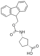 Structure of (-)-(1R,3S)-N-FMOC-3-AMINOCYCLOPENTANECARBOXYLIC ACID