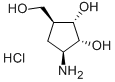 (1S,2R,3S,4S)-2,3-二羟基-4-(羟甲基)-1-氨基环戊烷盐酸盐结构式