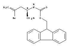 Structure of FMOC-D-2-AMINO-4-BROMO-4-PENTENOIC ACID