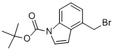 Structure of tert-butyl 4-(bromomethyl)-1H-indole-1-carboxylate