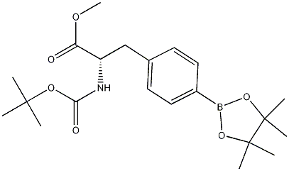 Structure of Methyl (2S)-2-[(tert-butoxycarbonyl)amino]-3-[4-(4,4,5,5-tetramethyl-1,3,2-dioxaborolan-2-yl)phenyl]propanoate