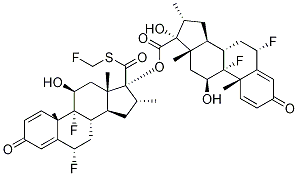 Structure of (6α,11β,16α,17α)-6,9-difluoro-11,17-dihydroxy-16-Methyl-3-oxo-Androsta-1,4-diene-17-carboxylic Acid (6α,11β,16α,17α)-6,9-difluoro-17-[[(fluoroMethyl)thio]carbonyl]-11-hydroxy-16-Methyl-3-oxoandrosta-1,4-dien-17-yl Ester