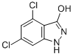 Structure of 4,6-DICHLORO-3-HYDROXY (1H)INDAZOLE