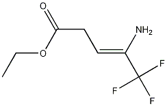 Structure of 4-Amino-5,5,5-trifluoro-3-pentenoic acid ethyl ester