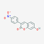 Structure of 2H-1-Benzopyran-2-one, 7-hydroxy-3-(4-nitrophenyl)