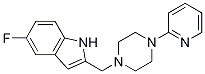 Structure of 1H-Indole, 5-fluoro-2-[[4-(2-pyridinyl)-1-piperazinyl]methyl]-