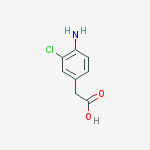 Structure of 4-amino-3-chloroBenzeneacetic acid