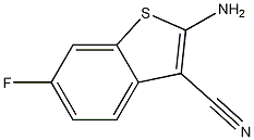 Structure of 2-AMINO-6-FLUOROBENZO[B]THIOPHENE-3-CARBONITRILE