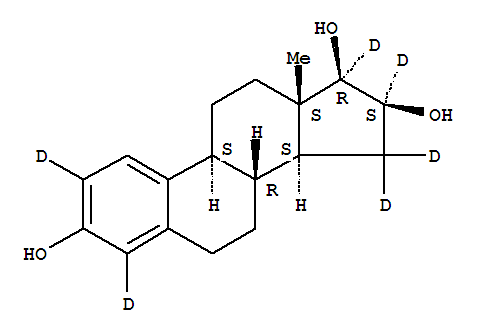 Structure of (16,17)-Estra-1,3,5(10)-triene-3,16,17-triol-d6