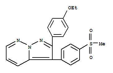 Structure of 2-(4-ETHOXYFENYL)-3-(4-MESYLFENYL)PYRAZOLO[1,5-B]PYRIDAZINE