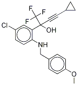 Structure of rac 5-Chloro-a-(cyclopropylethynyl)-2-[[(4-methoxyphenyl)methyl]amino]-a-(trifluoromethyl)-benzenemethanol