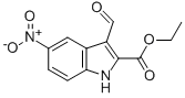 ETHYL 3-FORMYL-5-NITRO-1H-INDOLE-2-CARBOXYLATE结构式