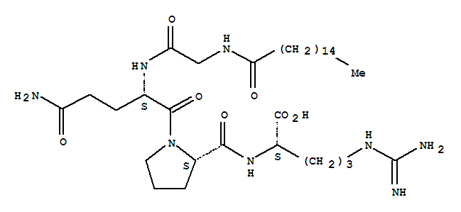 Structure of PALMITOYL TETRAPEPTIDE 3