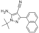 Structure of 5-AMINO-3-(1-NAPHTHYL)-4-CYANO-1-TERT-BUTYLPYRAZOLE
