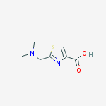 Structure of 2-[(dimethylamino)methyl]-1,3-thiazole-4-carboxylic acid(SALTDATA: HCl)