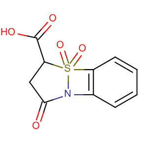Structure of 1,2-Benzisothiazole-5-carboxylic acid, 2,3-dihydro-3-oxo-, 1,1-dioxide